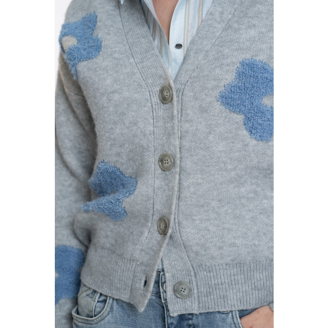 Geisha 54510-10 900 vest flowers grey melange/blue 54510-10 900 large