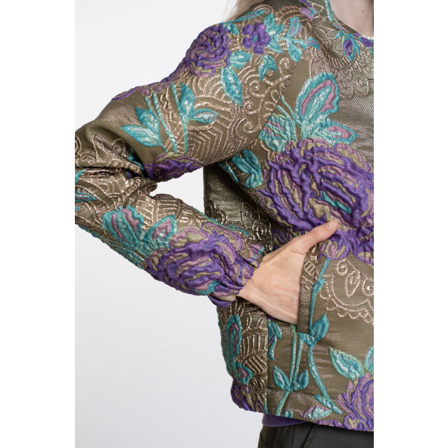 Geisha 55713-20 530 jacket flowers lurex green/purple 55713-20 530 large