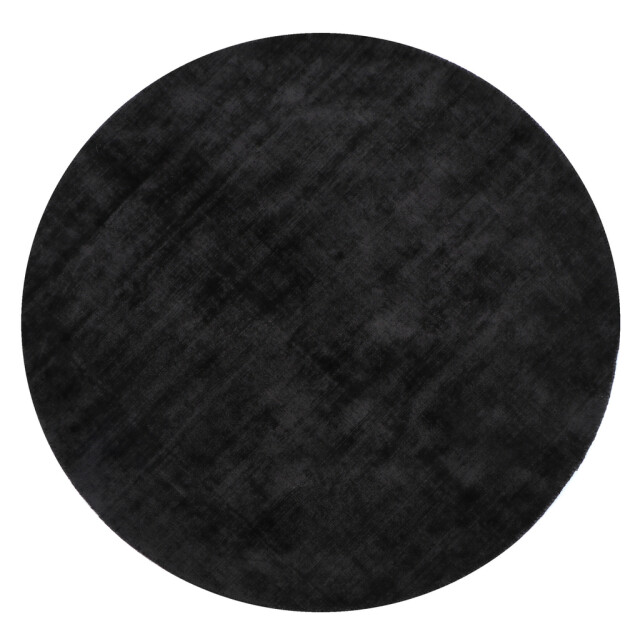 J-Line Carpet round handmade viscose black 38858 large