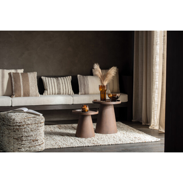 J-Line Rug woven wool ecru/brown 56320 large