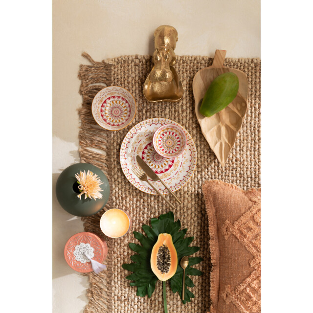 J-Line Tapijt polyester naturel wit small havana 34319 large