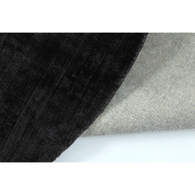 J-Line Carpet round handmade viscose black 38858 large