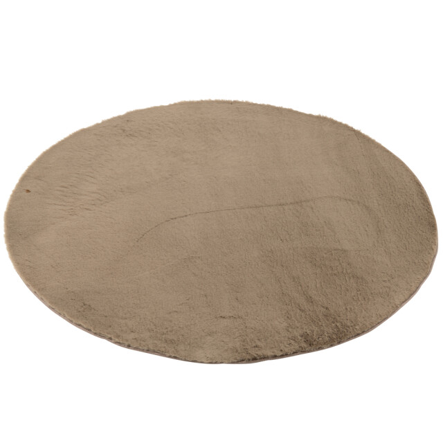 J-Line Rug cutie round polyester taupe 56901 large