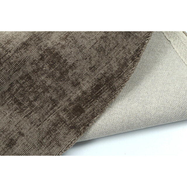J-Line Carpet round handmade viscose grey 38856 large