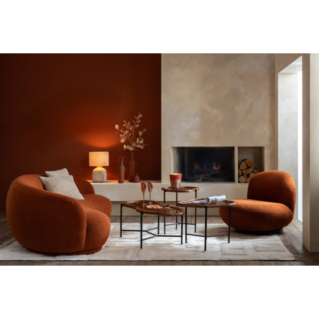 J-Line Rug abstract lines wool ecru 56342 large