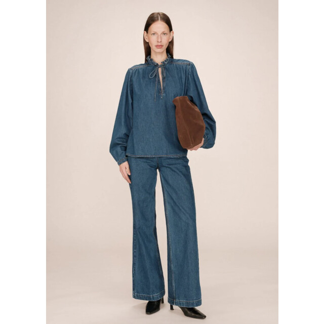 Grace & Mila Salsa blouse strik denim 9604546003272 large