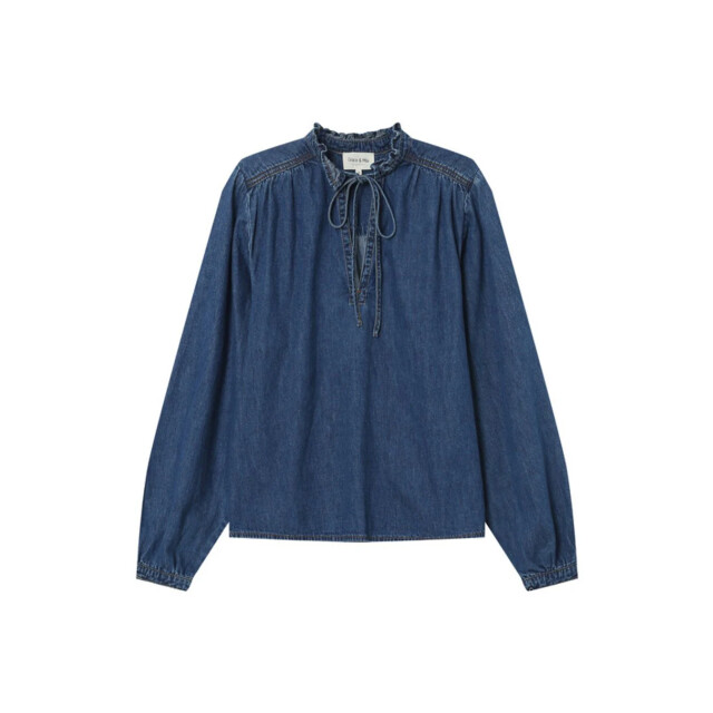 Grace & Mila Salsa blouse strik denim 9604546003272 large