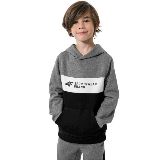 4F Kinderen/kinderen hjz22 jblm003 hoodie UTPP1689_blackmediumgreymelange large