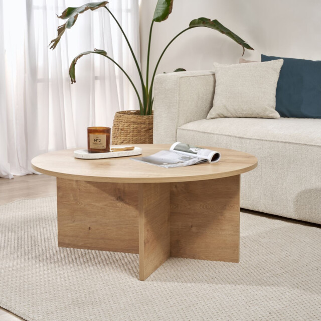 CaliCosy Salontafel met afgerond blad l90 cm soleil 3249675 large