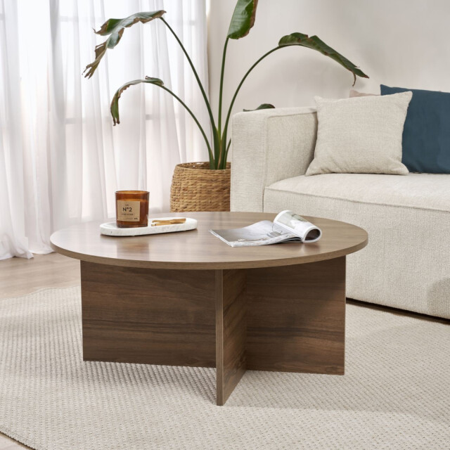 CaliCosy Salontafel met afgerond blad l90 cm soleil 3249677 large