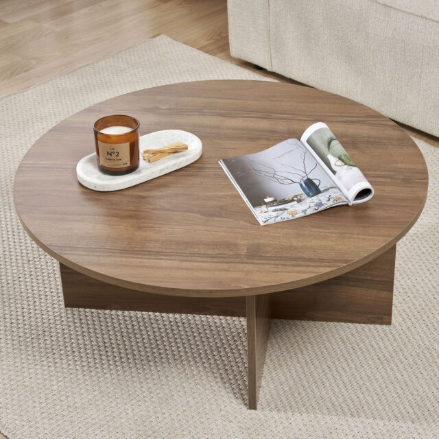 CaliCosy Salontafel met afgerond blad l90 cm soleil 3249677 large