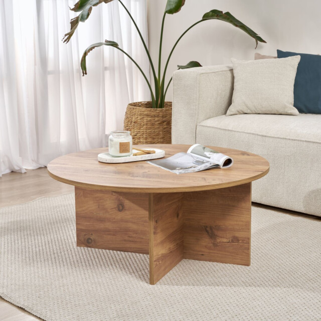 CaliCosy Salontafel met afgerond blad l90 cm soleil 3249674 large