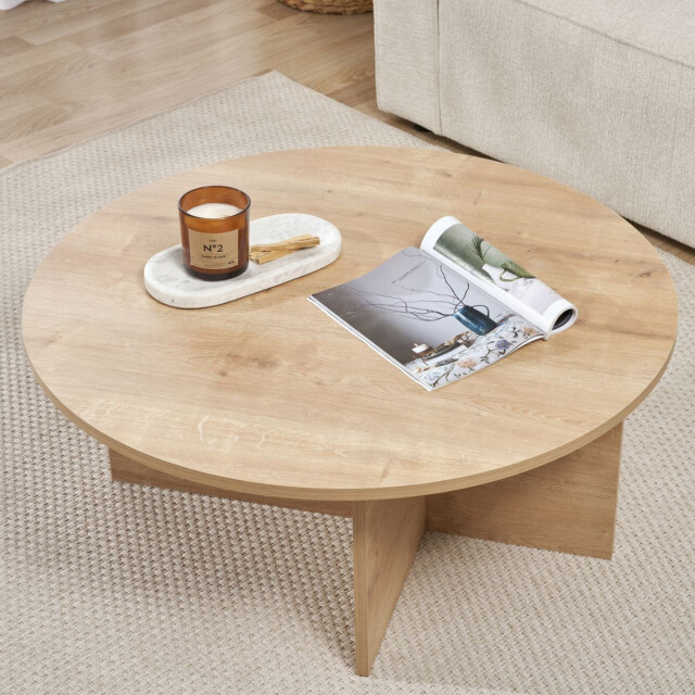CaliCosy Salontafel met afgerond blad l90 cm soleil 3249675 large