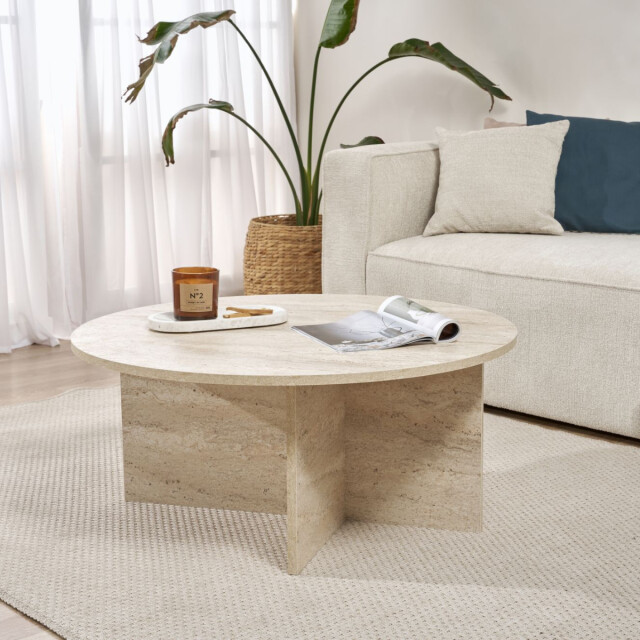 CaliCosy Salontafel met afgerond blad l90 cm soleil 3249676 large