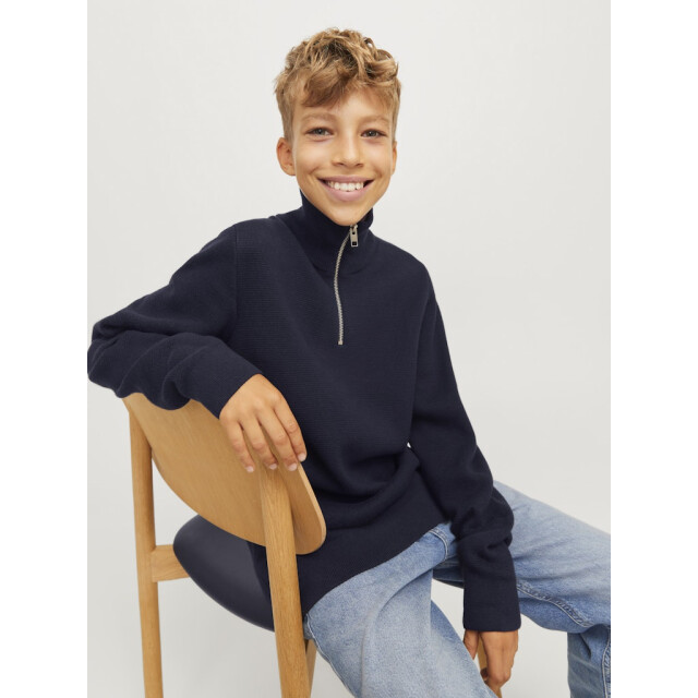 Jack & Jones Jprblamilano stitch knit half zip navy 3219.37.0010 large