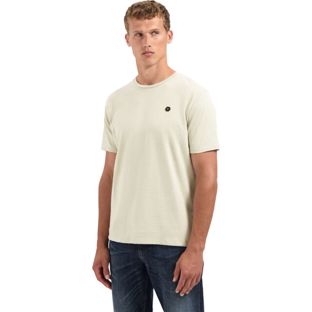 No Excess T-shirt crewneck melange jacquard s light moss 29350708-197 large