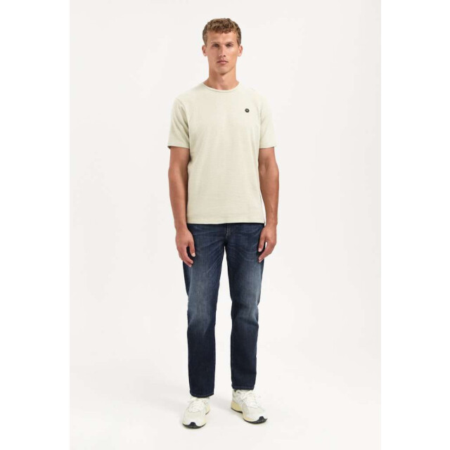 No Excess T-shirt crewneck melange jacquard s light moss 29350708-197 large