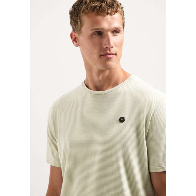 No Excess T-shirt crewneck melange jacquard s light moss 29350708-197 large