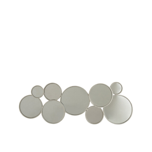 J-Line Mirror 9 circles metal silver 5566 large