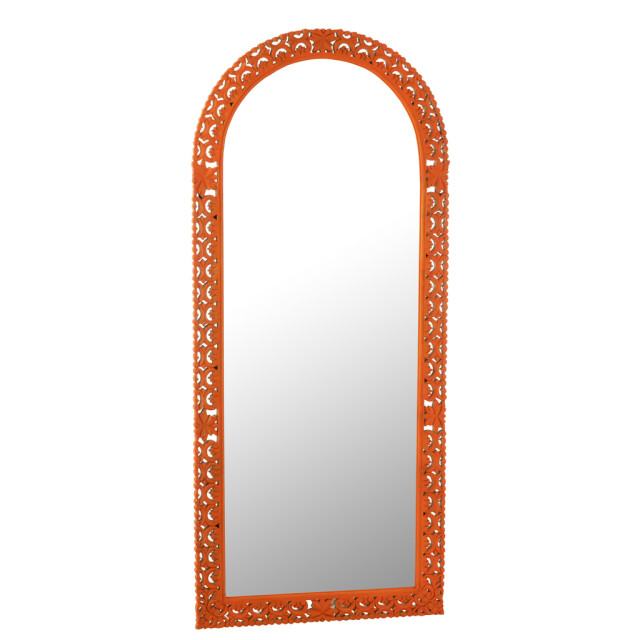 J-Line Mirror carved mumbai mango wood mix 50566 large