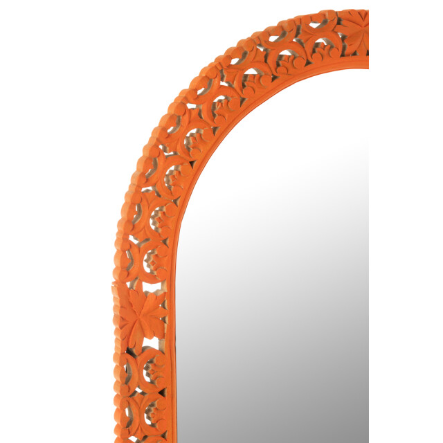J-Line Mirror carved mumbai mango wood mix 50566 large