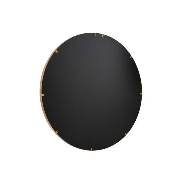 J-Line Mirror round high border metal/glass gold large 15188 large