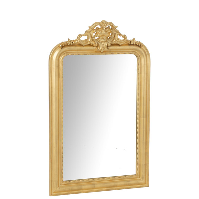 J-Line Wall mirror ema wood gold colored 57464 large