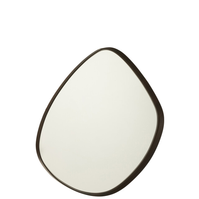 J-Line Hanging mirror abstract mirror/mdf dark brown large 51066 large