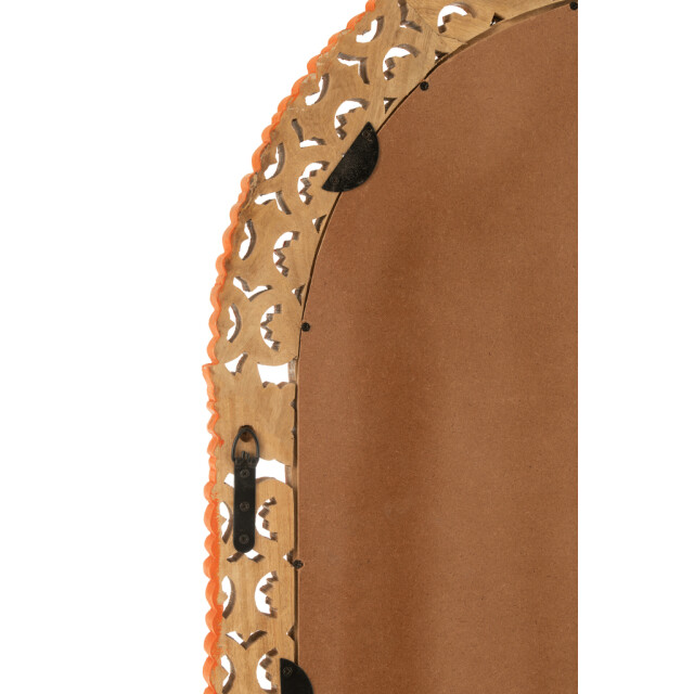 J-Line Mirror carved mumbai mango wood mix 50566 large