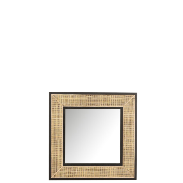 J-Line Mirror molly exotic wood / black rattan small 20689 large