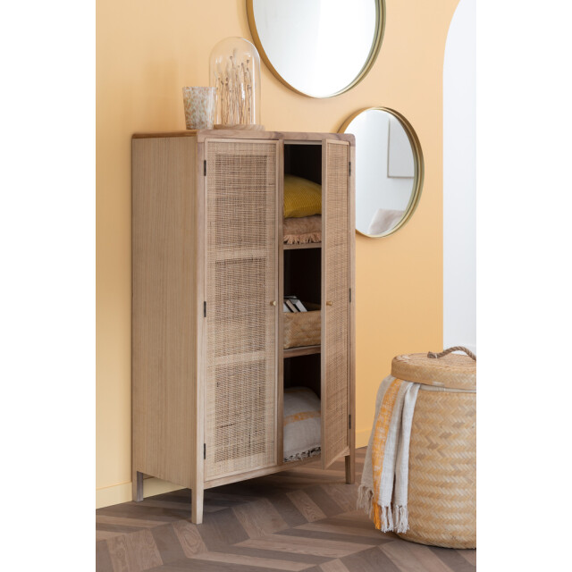J-Line Mirror round high border metal/glass gold small 15186 large