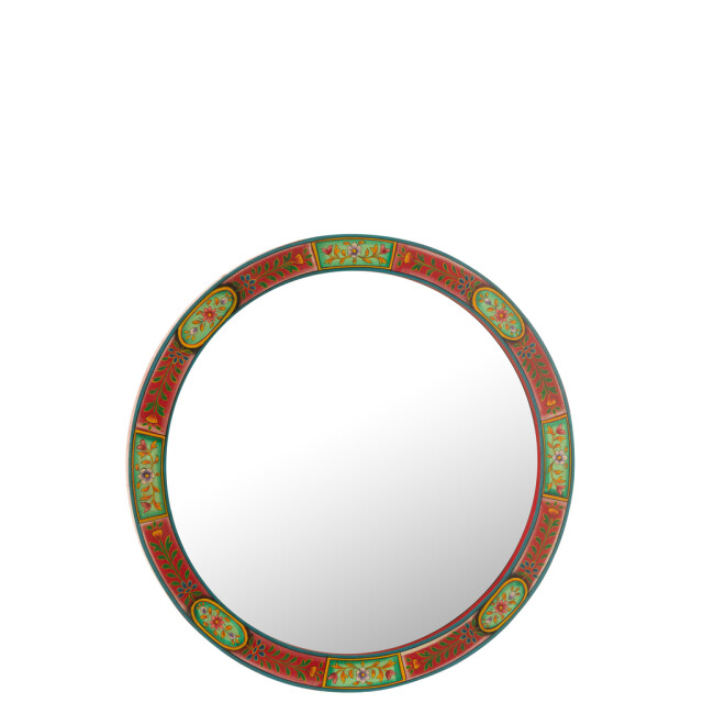 J-Line Mirror round frame mumbai mdf mix 50561 large