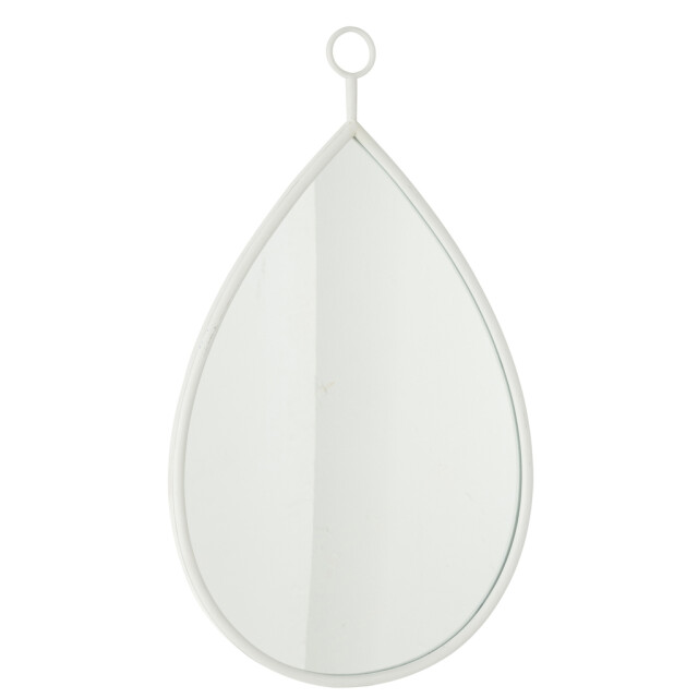 J-Line Hanging mirror drop mirror/mdf white large 50879 large