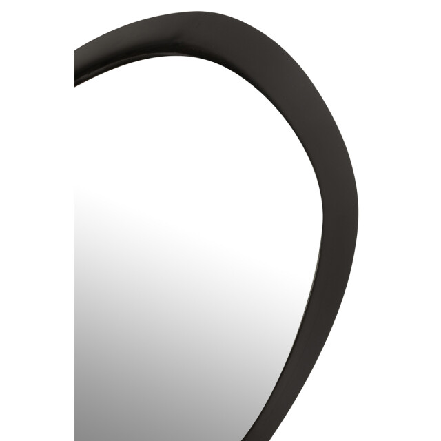 J-Line Wall mirror round metal/glass black small 46185 large
