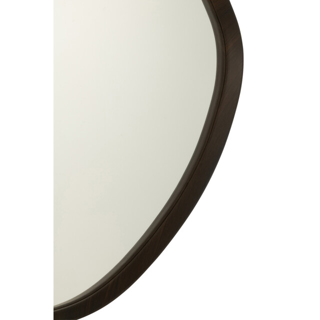 J-Line Hanging mirror abstract mirror/mdf dark brown large 51066 large