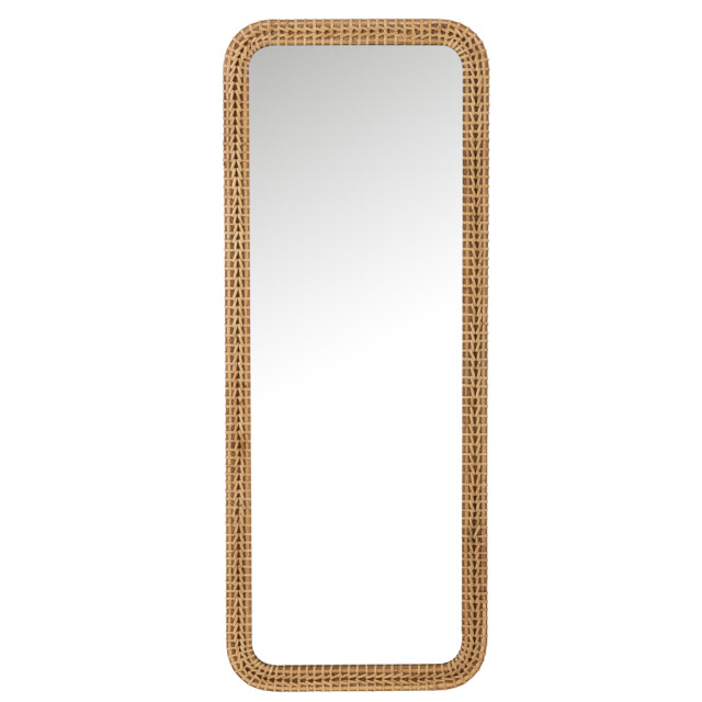 J-Line Mirror rectangle fir wood/glass natural 40960 large