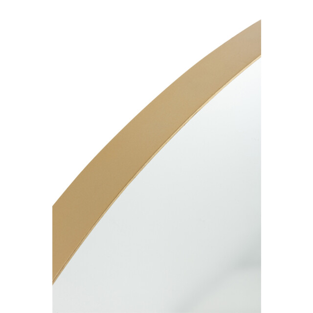 J-Line Mirror round high border metal/glass gold large 15188 large