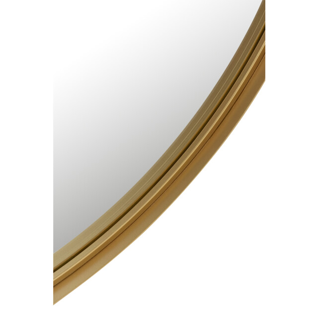 J-Line Mirror round high border metal/glass gold large 15188 large