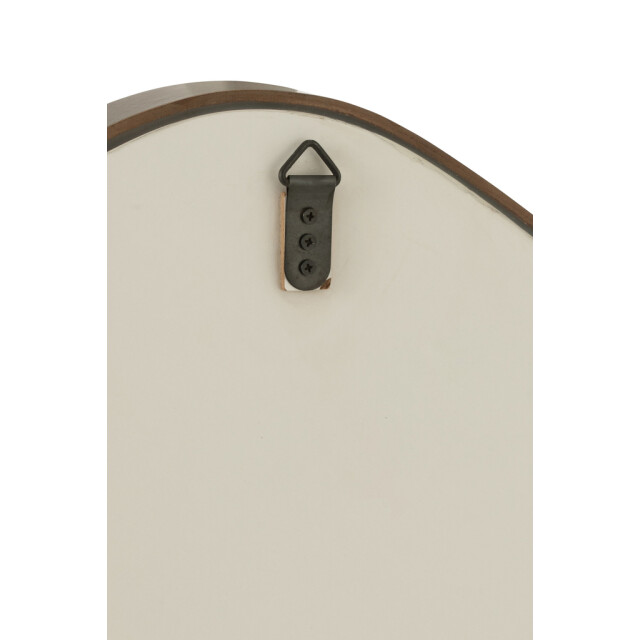J-Line Hanging mirror abstract mirror/mdf dark brown large 51066 large