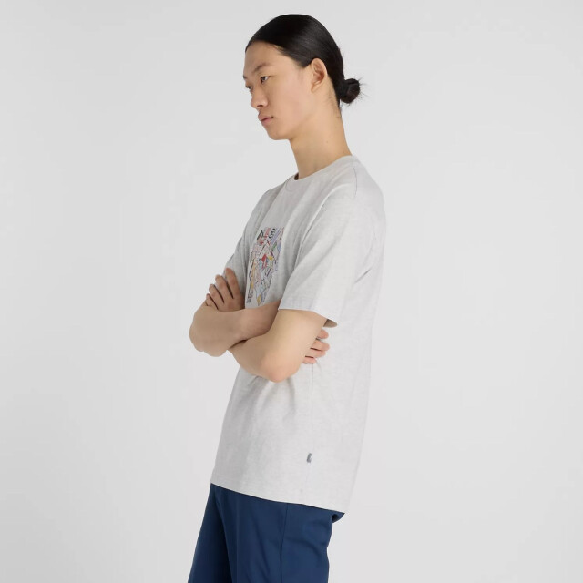 New Balance MT53905 T-Shirts Grijs MT53905 large
