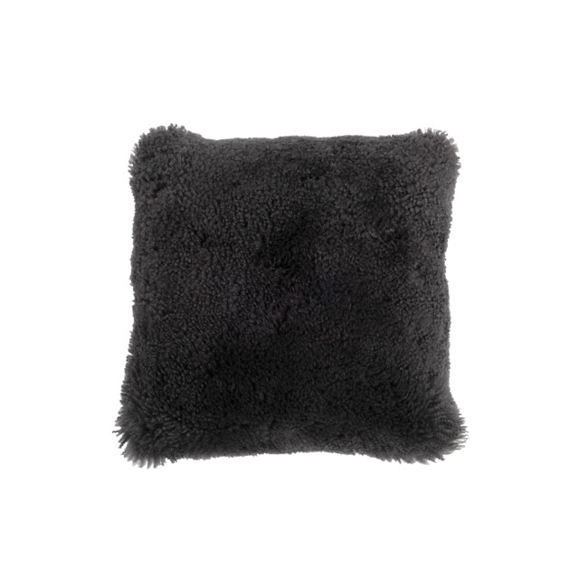 J-Line Cushion square sheepskin dark grey 18037 large