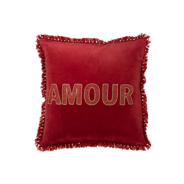 J-Line Cushion amour textile red/gold 38724 large