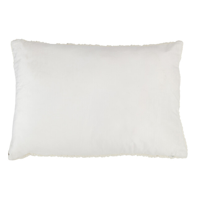 J-Line Cushion maison polyester/acryl red/white 28062 large