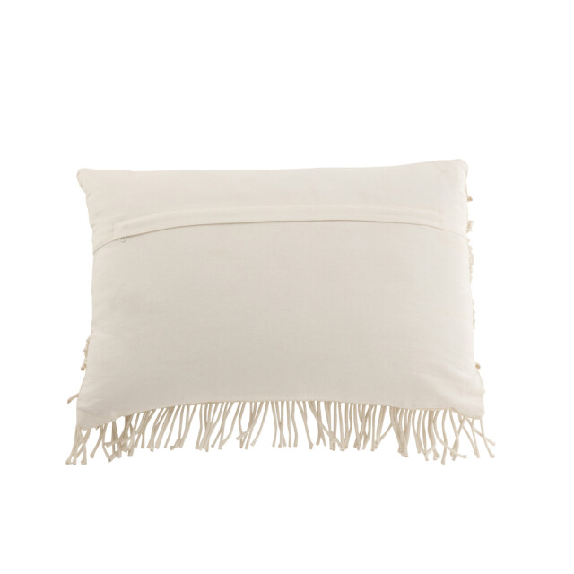 J-Line Cushion cosy rectangle cotton off white 23148 large