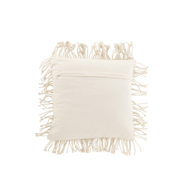 J-Line Cushion cosy diamond cotton off white 23147 large
