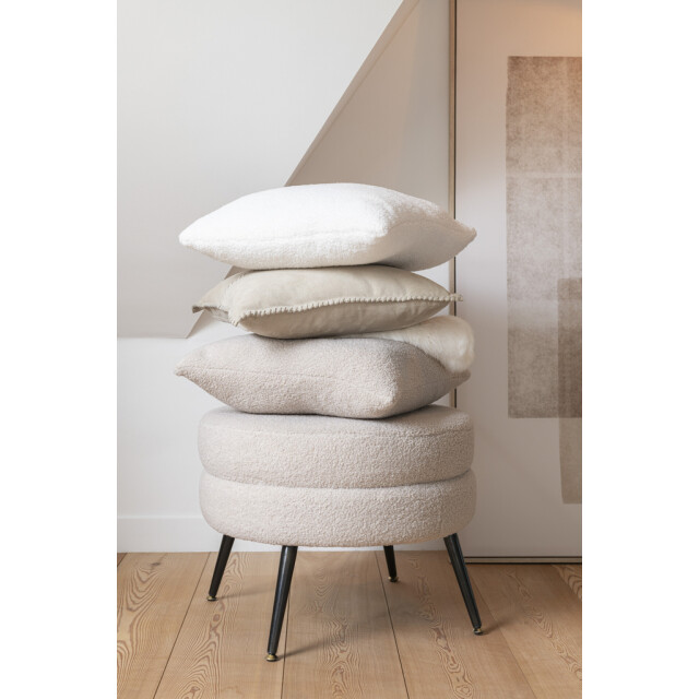 J-Line Cushion centre line leather grey 36622 large