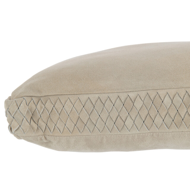 J-Line Cushion woven leather grey 36621 large