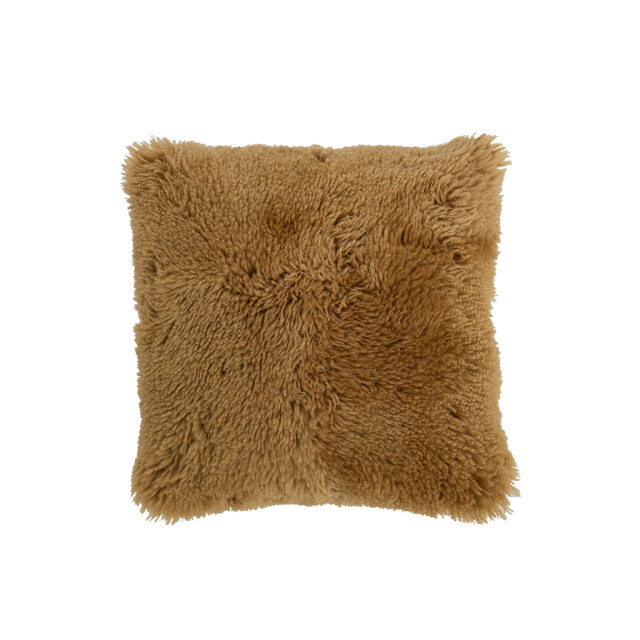 J-Line Cushion square sheepskin ochre 18025 large