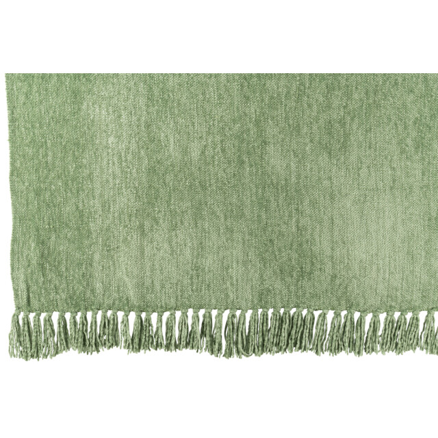J-Line Blanket chenille polyester moss green 57066 large