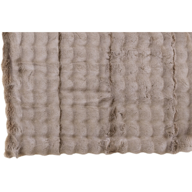 J-Line Plaid wave polyester taupe 46601 large